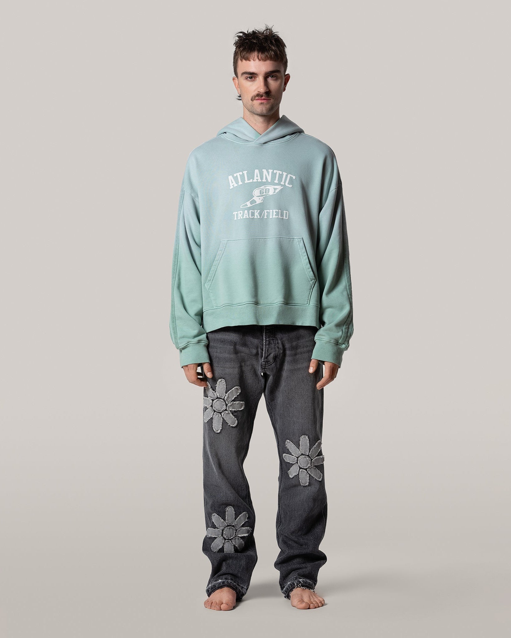 Flower Denim - Charcoal