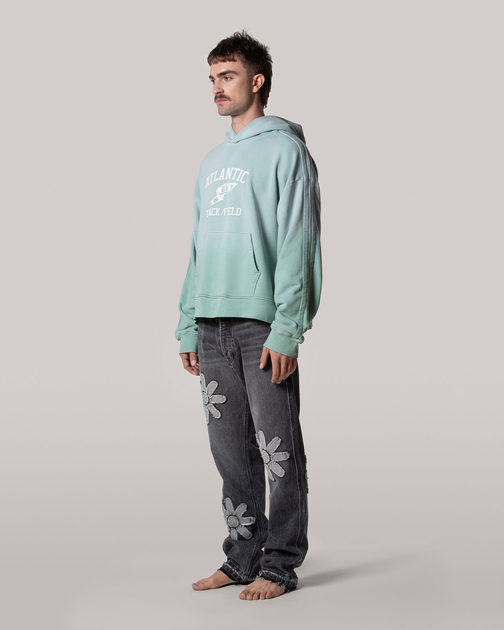 Flower Denim - Charcoal